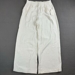 A New Day Women's 10 White High-Rise‎ Wide Leg Pleated Front Trousers Pants NWT